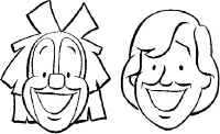 A coloring page of bassie and adriaan